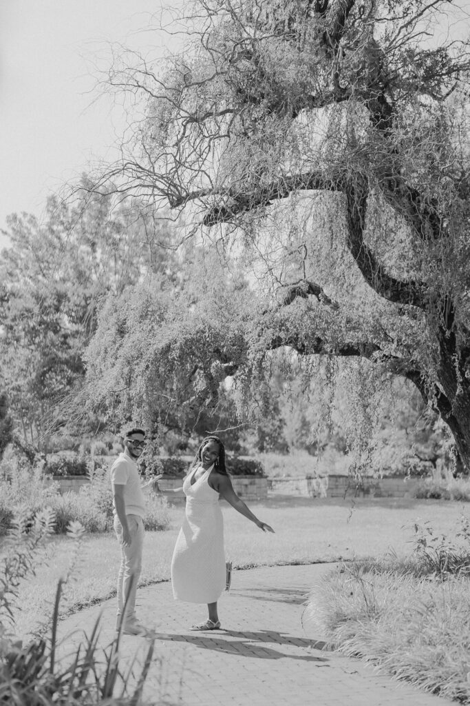 Powell Gardens couple dancing together black and white